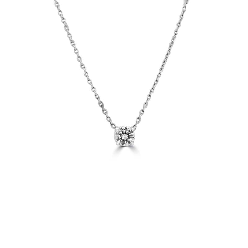 0.30 CT Classic Round Solitaire Pendant - ZIZOV DIAMONDS
