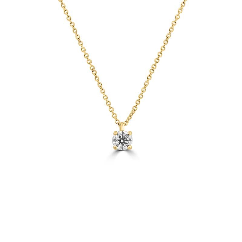 0.30 CT Classic Round Solitaire Pendant - ZIZOV DIAMONDS