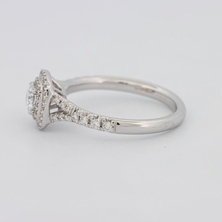 0.30 CT Double Halo Round Solitaire ring - ZIZOV DIAMONDS