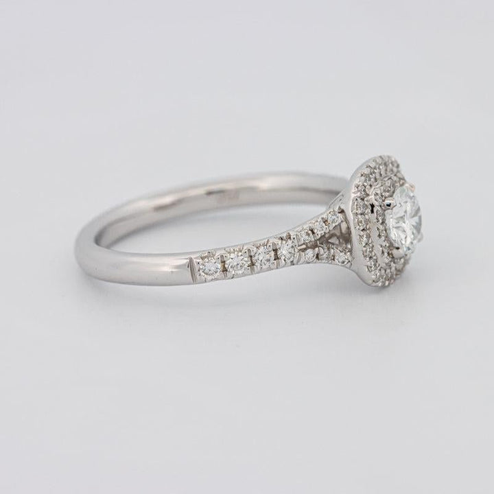 0.30 CT Double Halo Round Solitaire ring - ZIZOV DIAMONDS