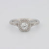 0.30 CT Double Halo Round Solitaire ring - ZIZOV DIAMONDS