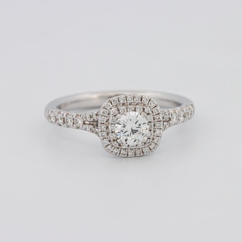 0.30 CT Double Halo Round Solitaire ring - ZIZOV DIAMONDS