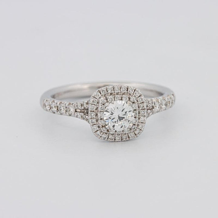 0.30 CT Double Halo Round Solitaire ring - ZIZOV DIAMONDS