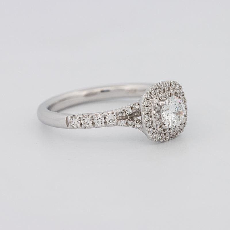 0.30 CT Double Halo Round Solitaire ring - ZIZOV DIAMONDS