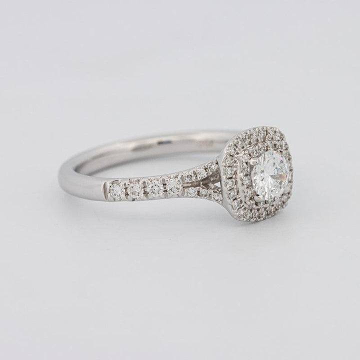0.30 CT Double Halo Round Solitaire ring - ZIZOV DIAMONDS