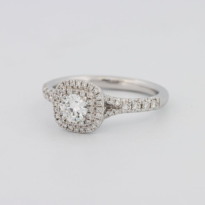 0.30 CT Double Halo Round Solitaire ring - ZIZOV DIAMONDS