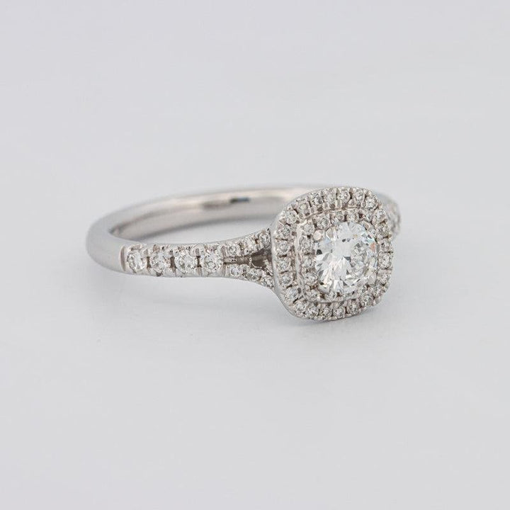 0.30 CT Double Halo Round Solitaire ring - ZIZOV DIAMONDS