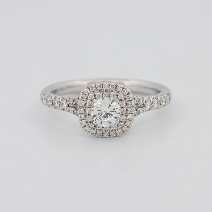 0.30 CT Double Halo Round Solitaire ring - ZIZOV DIAMONDS