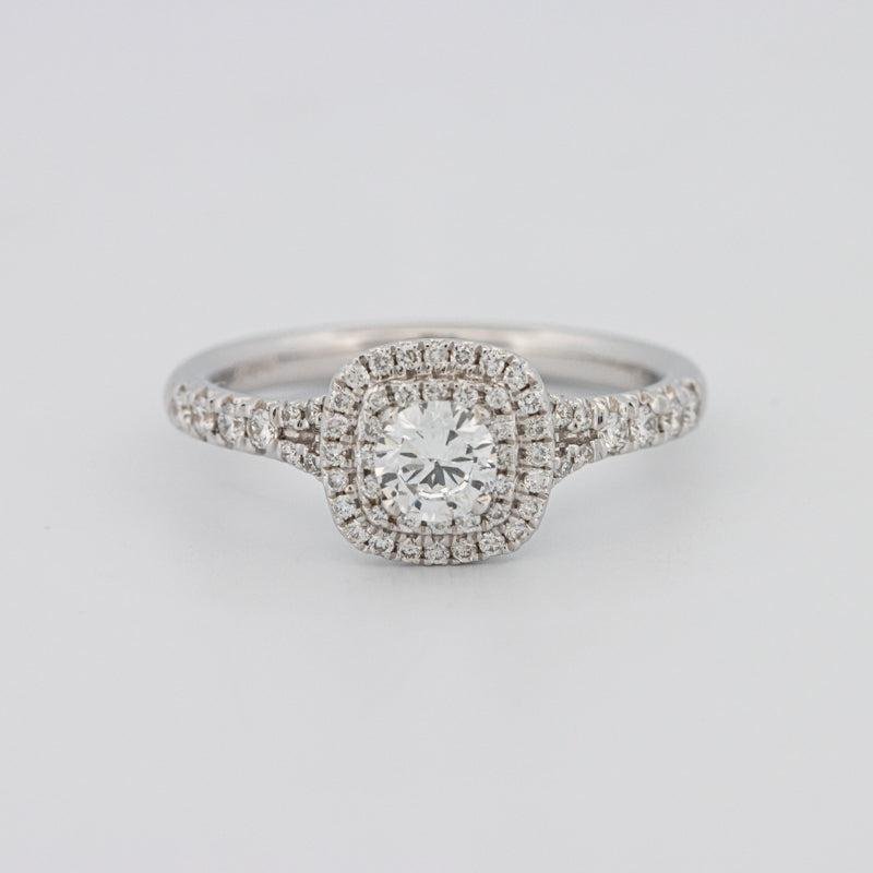 Unazë Double Halo Round Solitaire 0.30 CT