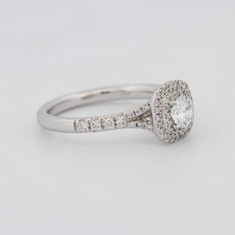 0.30 CT Double Halo Round Solitaire ring - ZIZOV DIAMONDS