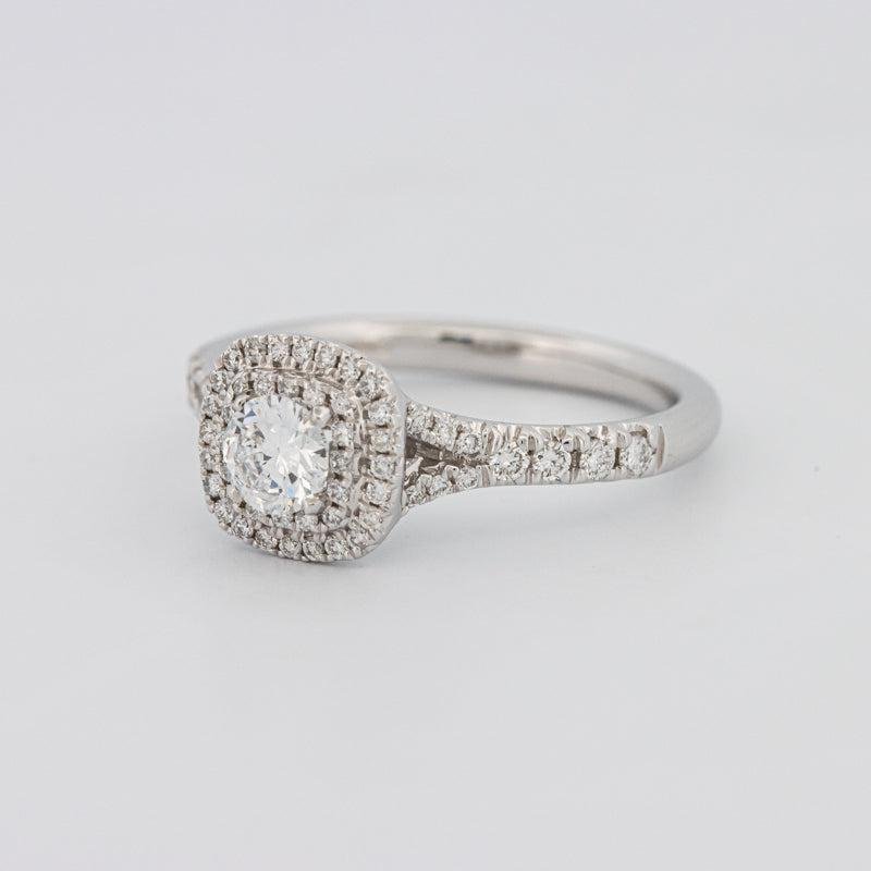 0.30 CT Double Halo Round Solitaire ring - ZIZOV DIAMONDS