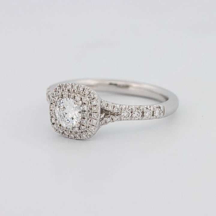 0.30 CT Double Halo Round Solitaire ring - ZIZOV DIAMONDS