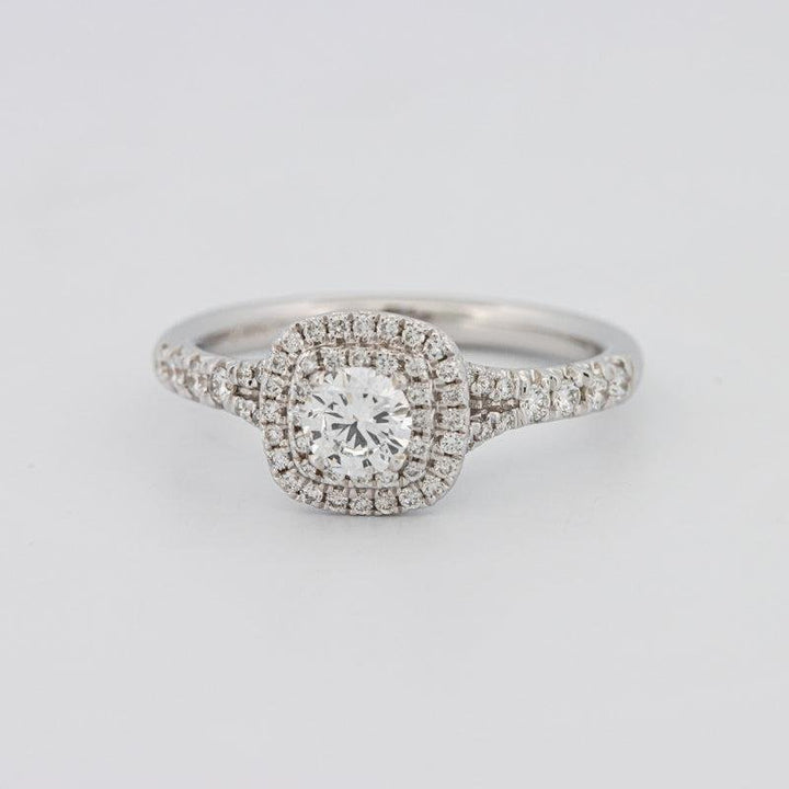 0.30 CT Double Halo Round Solitaire ring - ZIZOV DIAMONDS