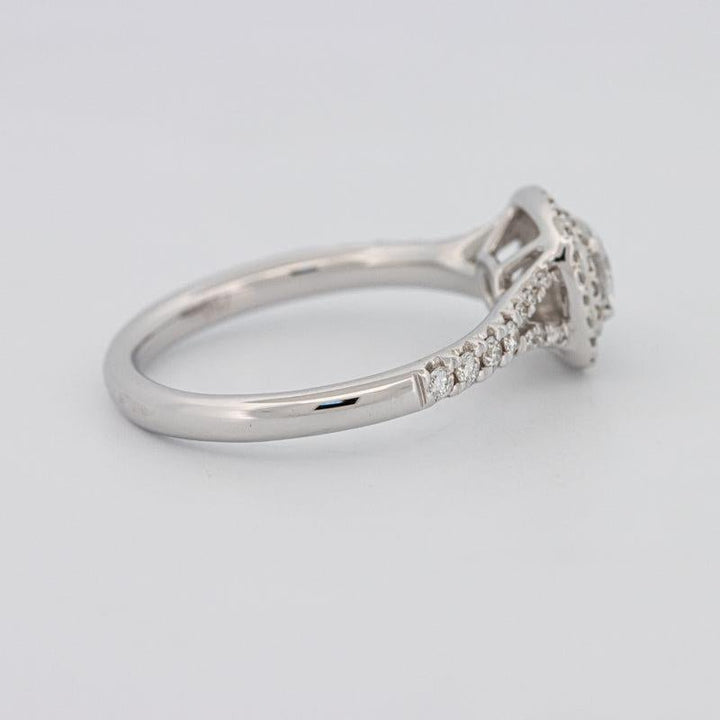 0.30 CT Double Halo Round Solitaire ring - ZIZOV DIAMONDS