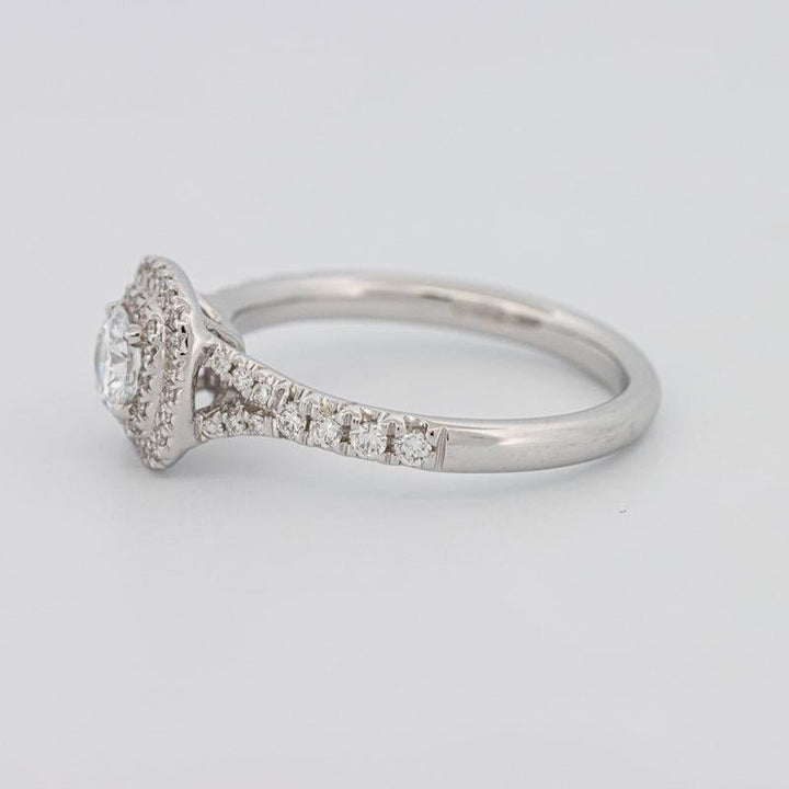 0.30 CT Double Halo Round Solitaire ring - ZIZOV DIAMONDS