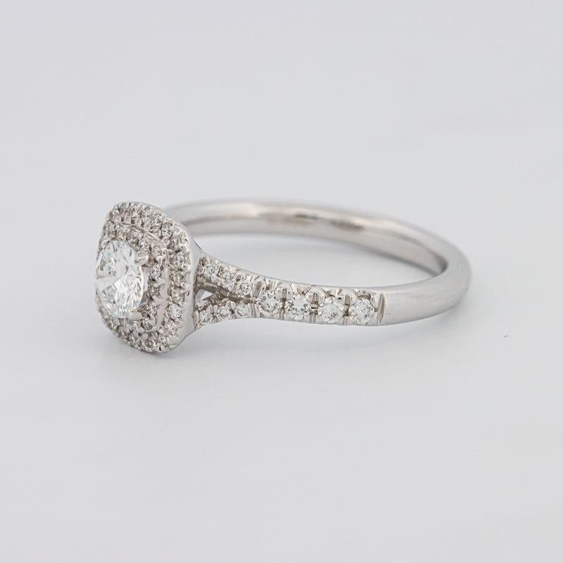 0.30 CT Double Halo Round Solitaire ring - ZIZOV DIAMONDS