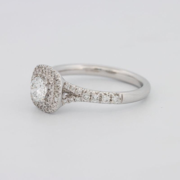 0.30 CT Double Halo Round Solitaire ring - ZIZOV DIAMONDS