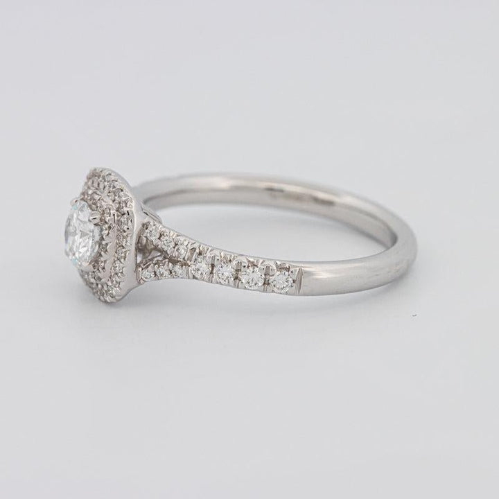 0.30 CT Double Halo Round Solitaire ring - ZIZOV DIAMONDS