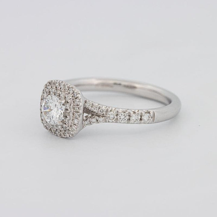0.30 CT Double Halo Round Solitaire ring - ZIZOV DIAMONDS