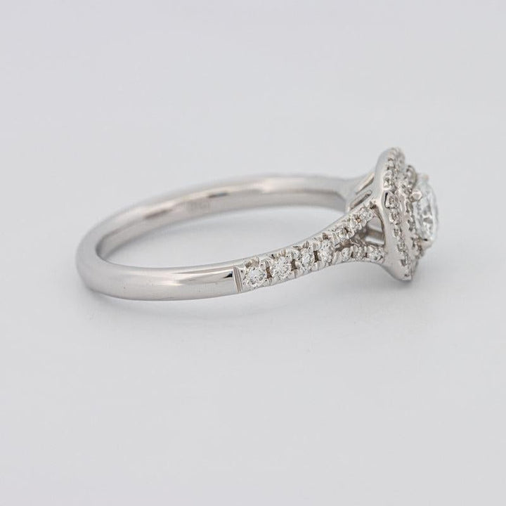 0.30 CT Double Halo Round Solitaire ring - ZIZOV DIAMONDS