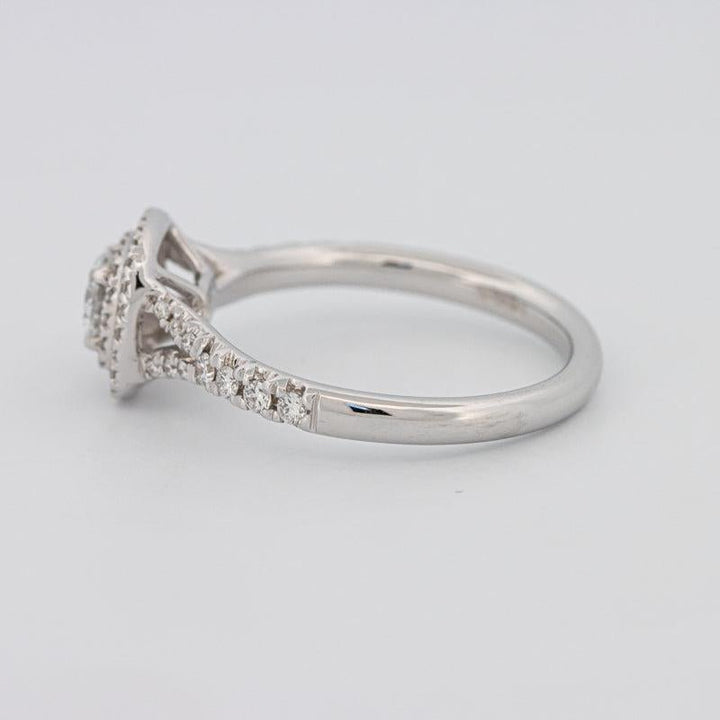 0.30 CT Double Halo Round Solitaire ring - ZIZOV DIAMONDS