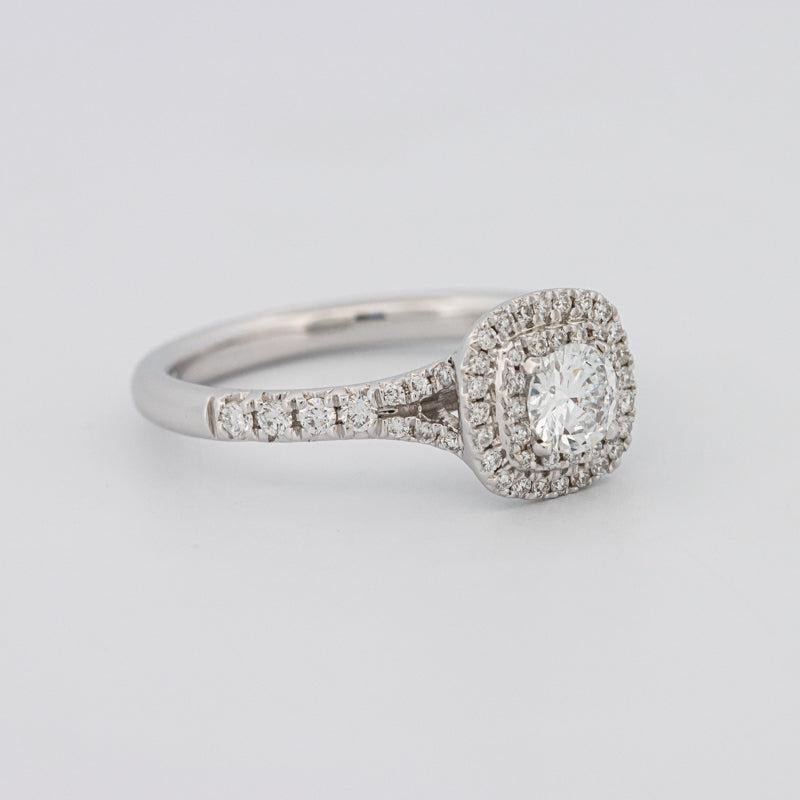 0.30 CT Double Halo Round Solitaire ring - ZIZOV DIAMONDS