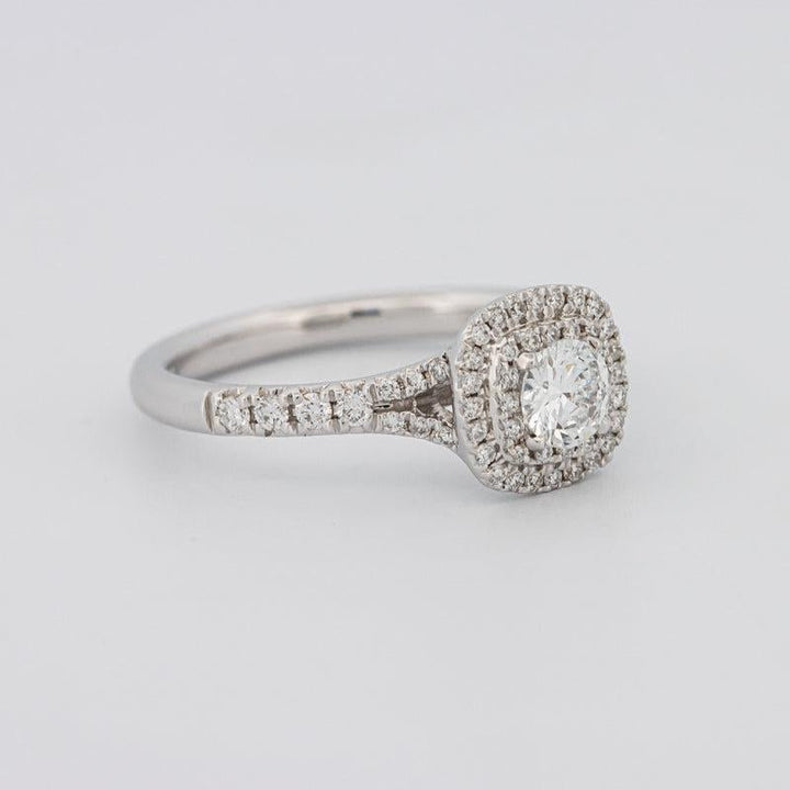 0.30 CT Double Halo Round Solitaire ring - ZIZOV DIAMONDS