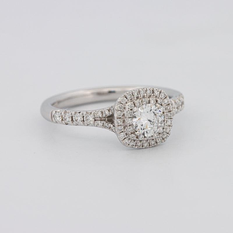 0.30 CT Double Halo Round Solitaire ring - ZIZOV DIAMONDS