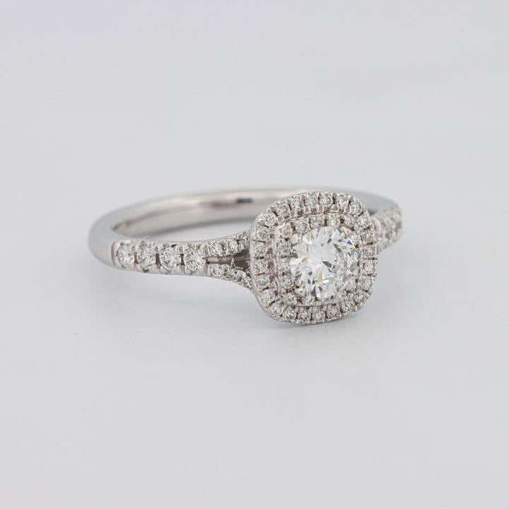 0.30 CT Double Halo Round Solitaire ring - ZIZOV DIAMONDS