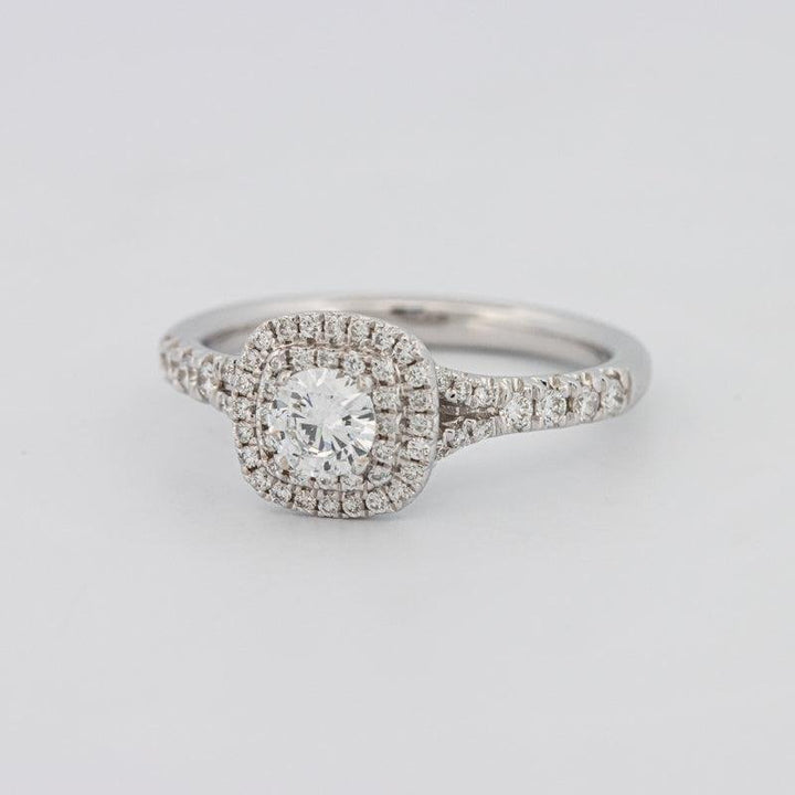 0.30 CT Double Halo Round Solitaire ring - ZIZOV DIAMONDS