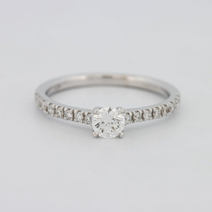 0.30 CT Round Solitaire Pavé Ring - ZIZOV DIAMONDS