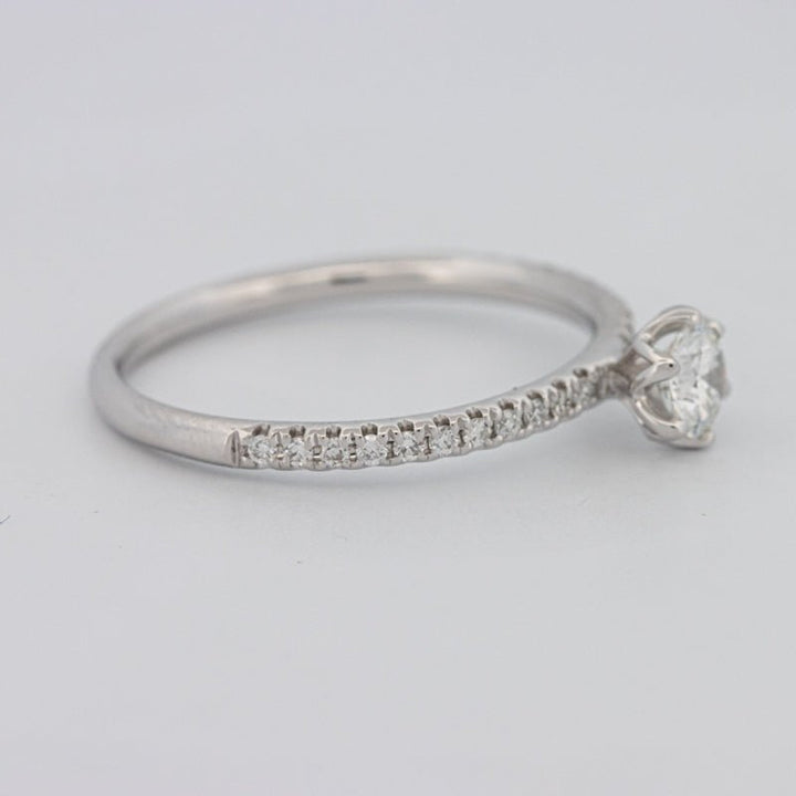 0.30 CT Round Solitaire Pavé Ring - ZIZOV DIAMONDS
