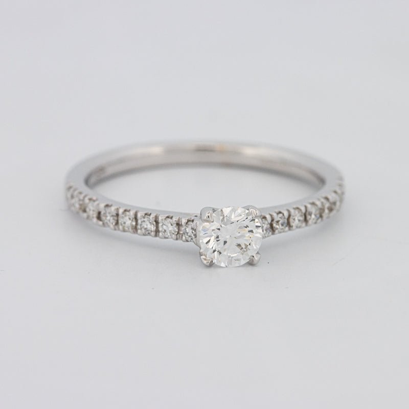 0.30 CT Round Solitaire Pavé Ring - ZIZOV DIAMONDS