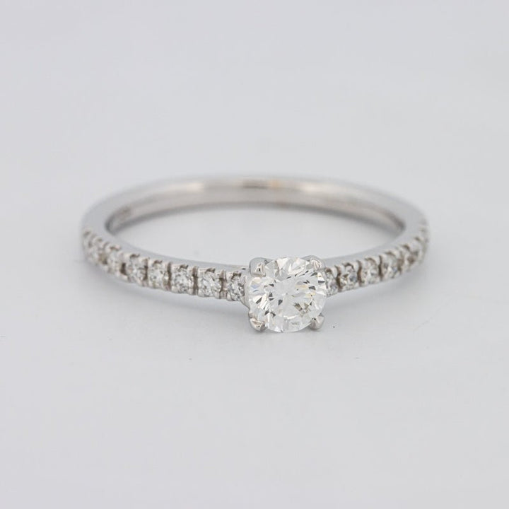 0.30 CT Round Solitaire Pavé Ring - ZIZOV DIAMONDS