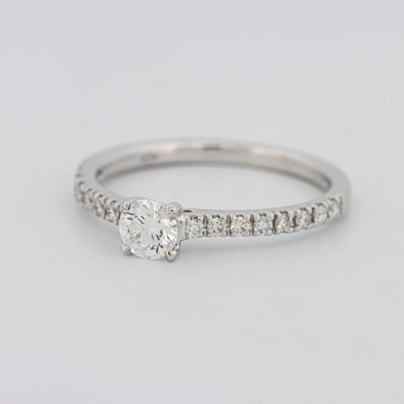 0.30 CT Round Solitaire Pavé Ring - ZIZOV DIAMONDS
