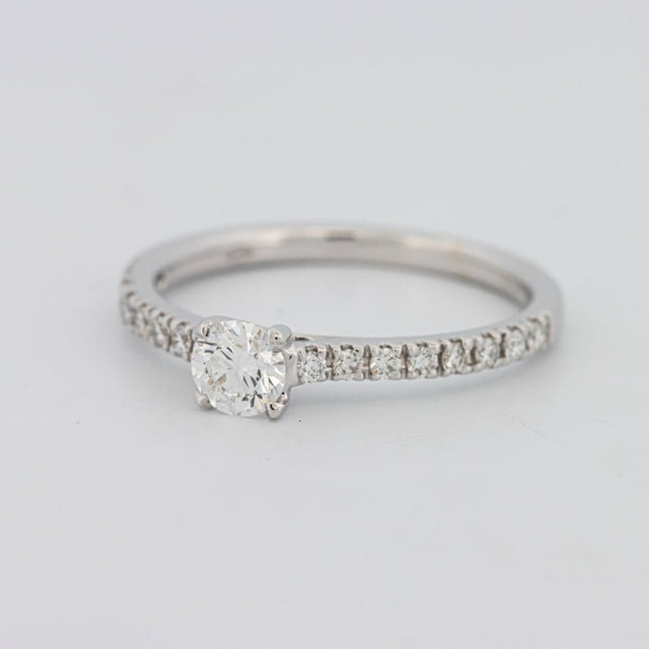 0.30 CT Round Solitaire Pavé Ring - ZIZOV DIAMONDS