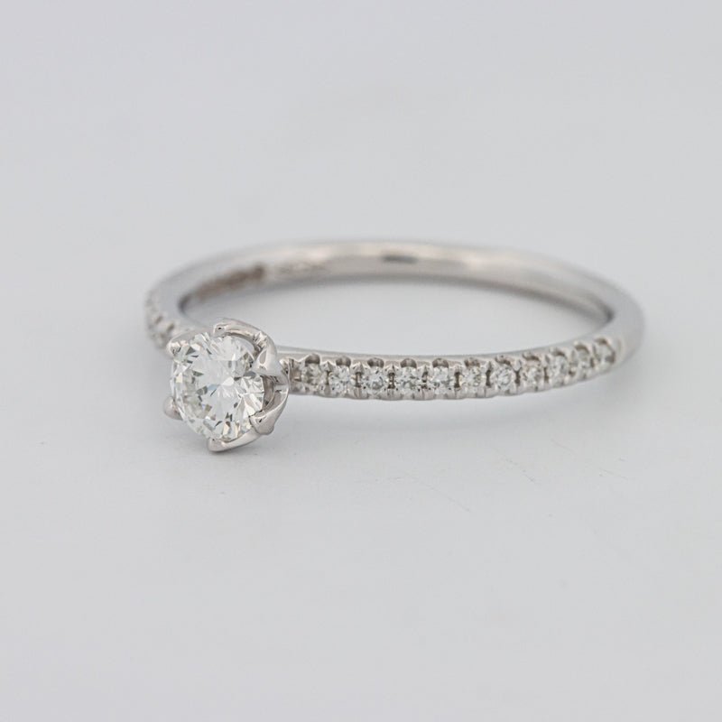 0.30 CT Round Solitaire Pavé Ring - ZIZOV DIAMONDS