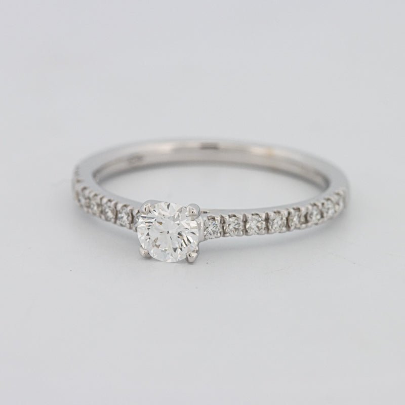 0.30 CT Round Solitaire Pavé Ring - ZIZOV DIAMONDS