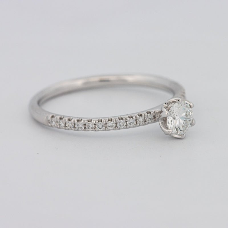 0.30 CT Round Solitaire Pavé Ring - ZIZOV DIAMONDS