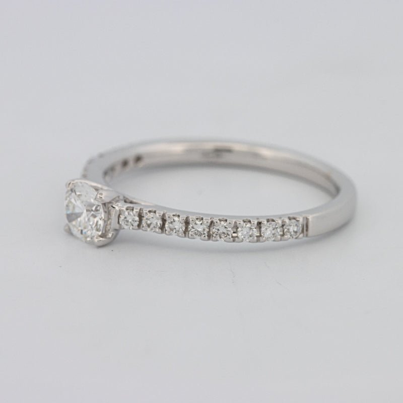 0.30 CT Round Solitaire Pavé Ring - ZIZOV DIAMONDS