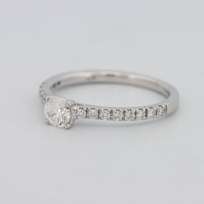 0.30 CT Round Solitaire Pavé Ring - ZIZOV DIAMONDS