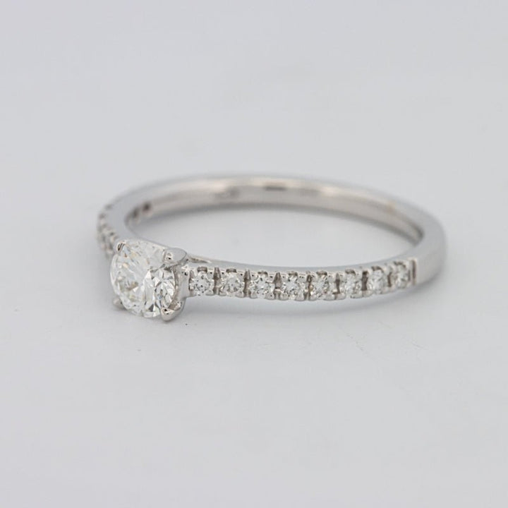 0.30 CT Round Solitaire Pavé Ring - ZIZOV DIAMONDS
