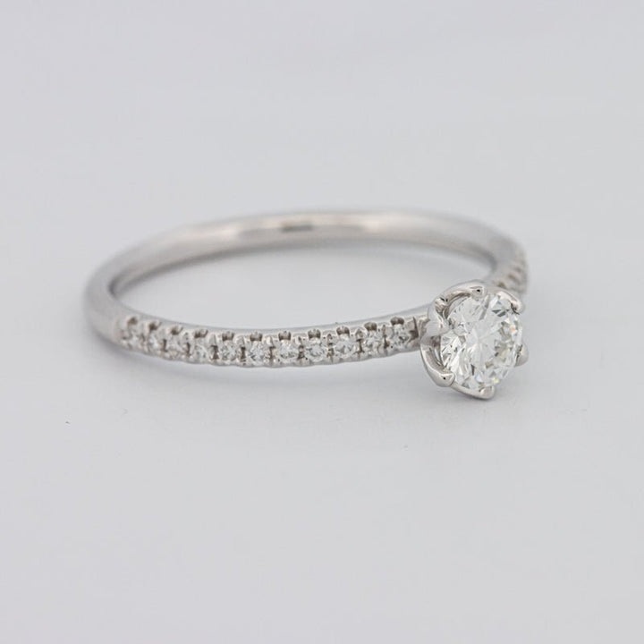 0.30 CT Round Solitaire Pavé Ring - ZIZOV DIAMONDS