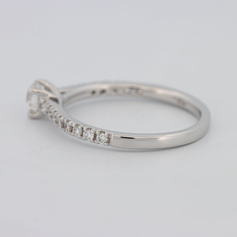 0.30 CT Round Solitaire Pavé Ring - ZIZOV DIAMONDS