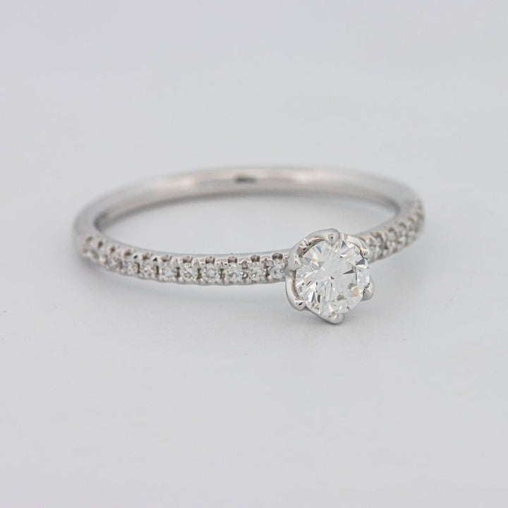 0.30 CT Round Solitaire Pavé Ring - ZIZOV DIAMONDS