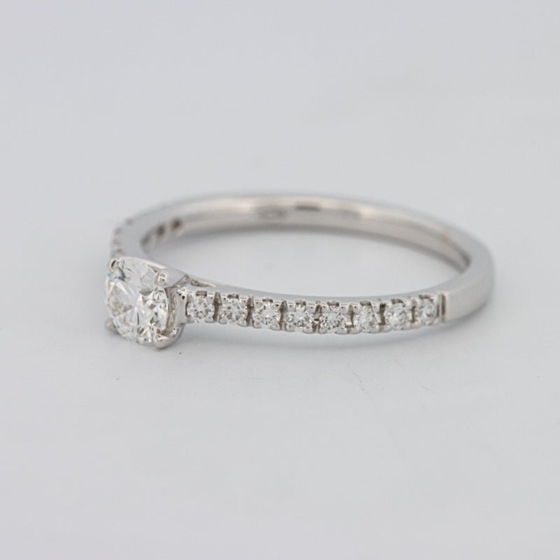 0.30 CT Round Solitaire Pavé Ring - ZIZOV DIAMONDS