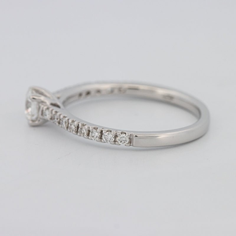 0.30 CT Round Solitaire Pavé Ring - ZIZOV DIAMONDS