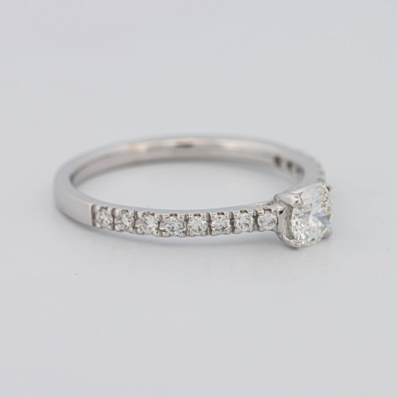 0.30 CT Round Solitaire Pavé Ring - ZIZOV DIAMONDS