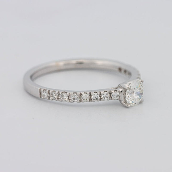 0.30 CT Round Solitaire Pavé Ring - ZIZOV DIAMONDS