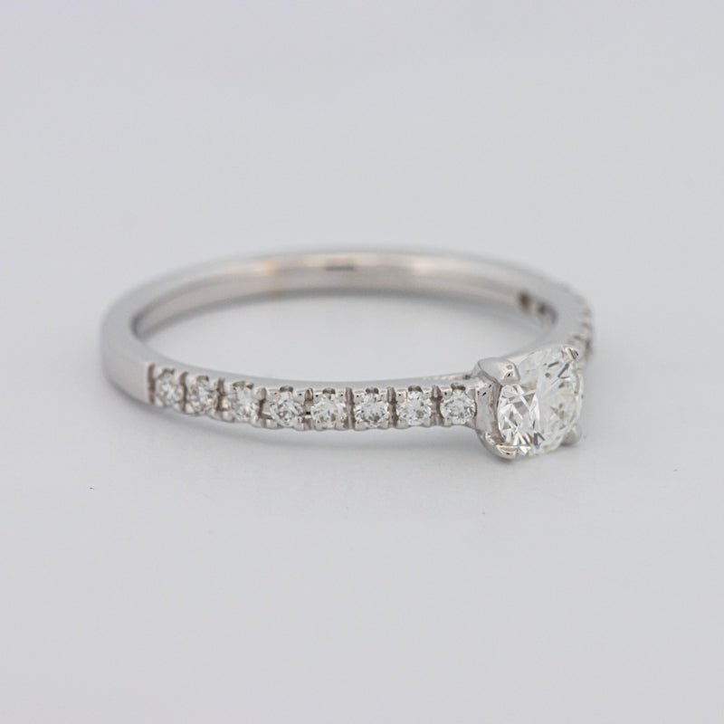 0.30 CT Round Solitaire Pavé Ring - ZIZOV DIAMONDS